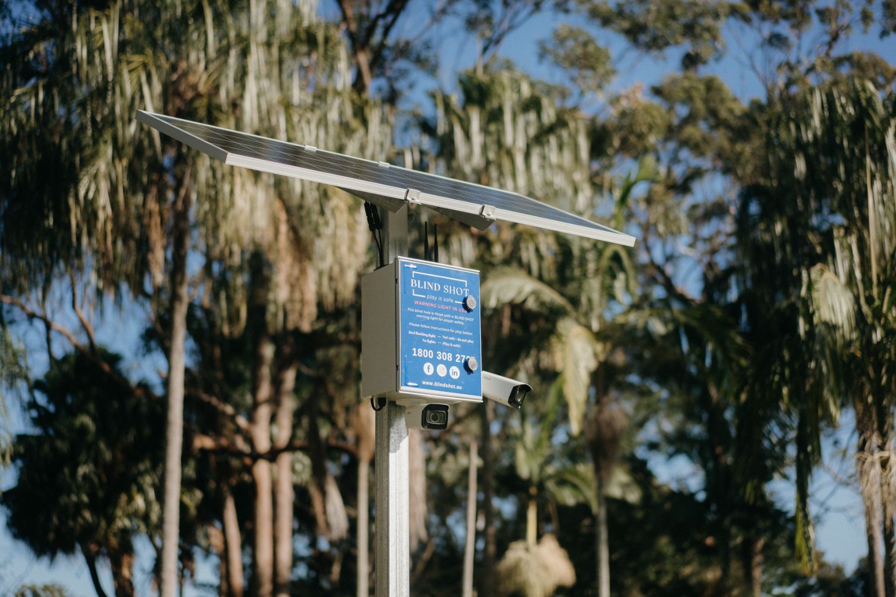 Forewarned 4G solar camera station for full golf course monitoring
